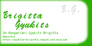 brigitta gyukits business card